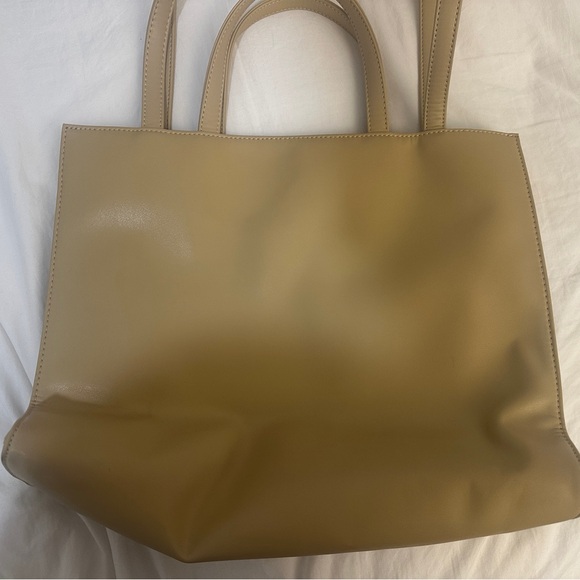Telfar Medium Cream Shopping Bag Vegan Leather Tote - Picture 2 of 8